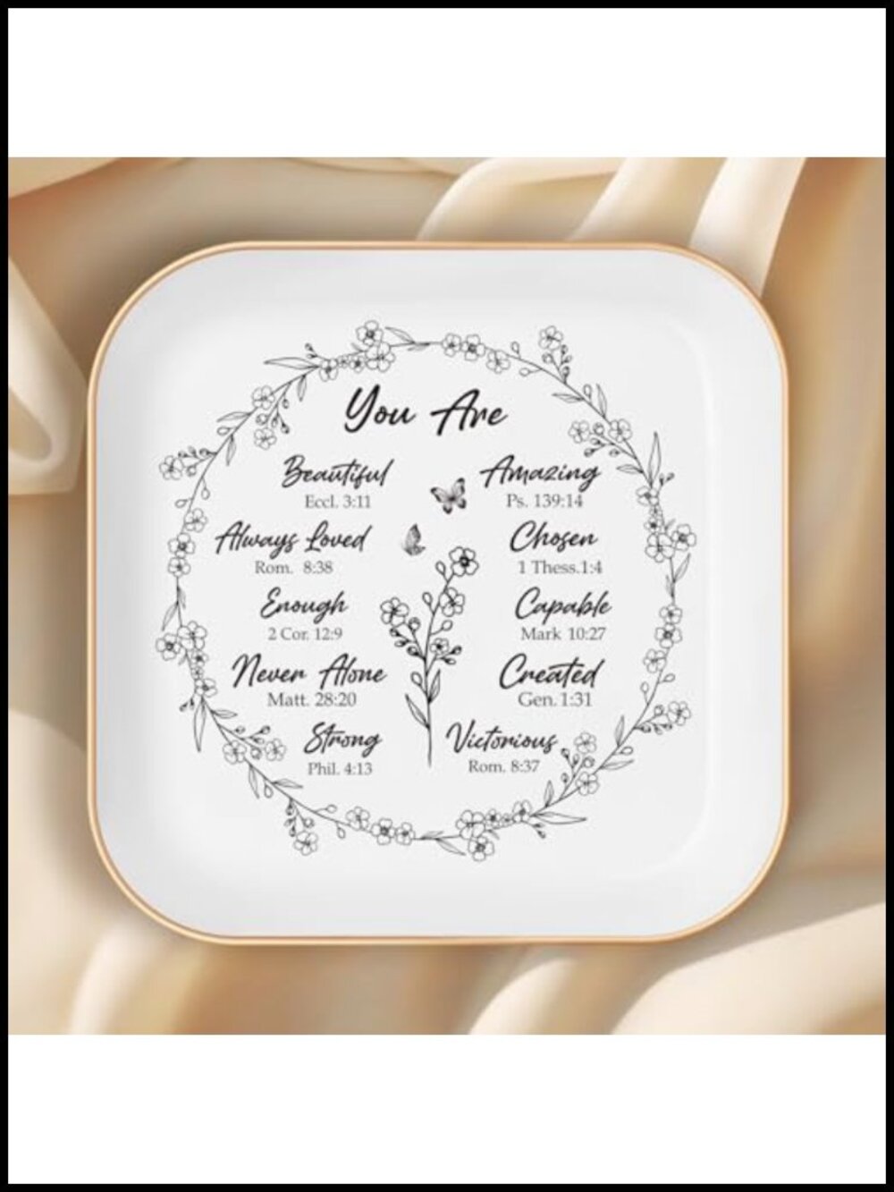 Ceramic Jewelry Dish Christian Gift for Women Sisters in Christ Baptism